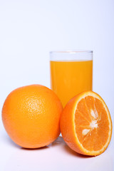Fresh Orange juice isolated on white