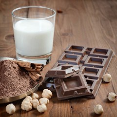 chocolate with ingredients