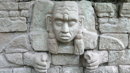 Fototapeta na wymiar Detalle ruinas de Copán. Honduras