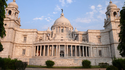 Fototapeta na wymiar Victoria Memorial z Kalkuty w West Bengal, Indie