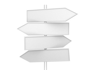 empty directional signs