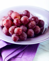 Red Grapes on a Plate