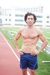 Obraz premium male runner in stadium