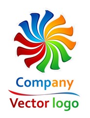 3D colored srew logo