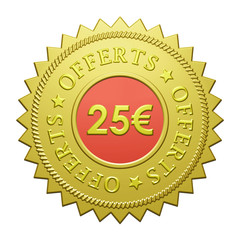Label "25€ Offerts"