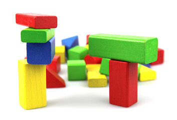 Wooden building blocks