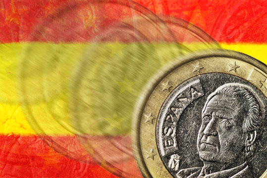 Abst&uuml;rzender spanischer Euro, Schuldenkrise in Spanien