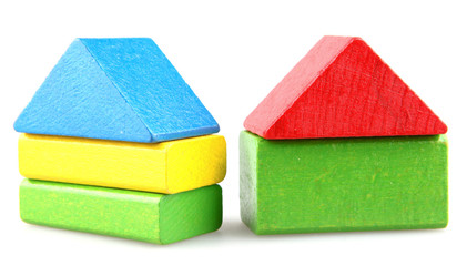 Fototapeta premium Wooden building blocks