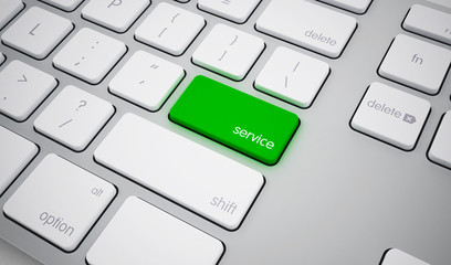 green service button on  keyboard