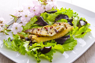 gebratene fisch mit  balsamico creme
