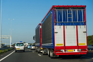 live stock transport at highway