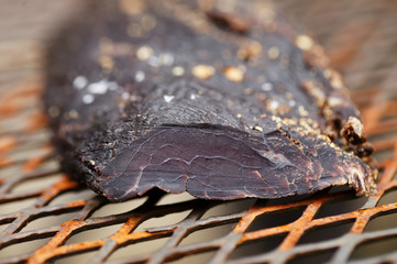 Biltong - dry cured beef meat , cutted piece