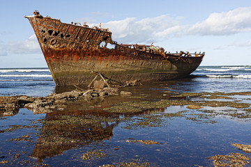 Shipwreck on the east african coast
