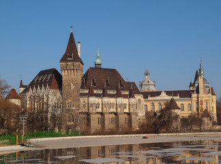Fototapeta na wymiar vajdahunyad Castle, Budapest, Hungary.