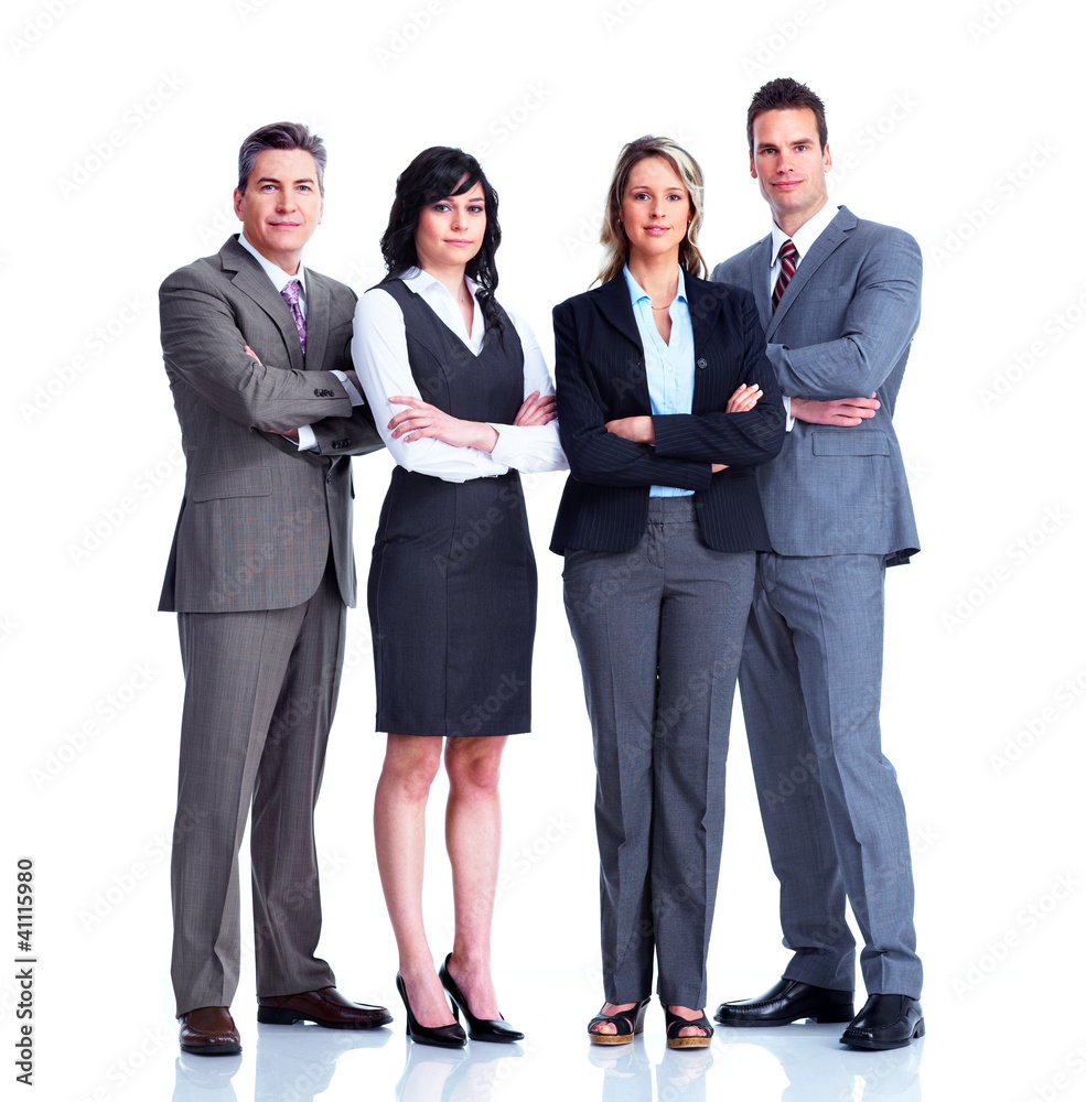 Canvas Prints group of business people.