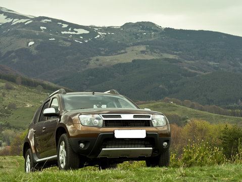 Off road car tourism adventure in the mointain