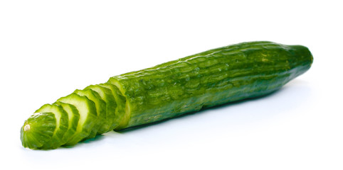 fresh cucumber isolated on white
