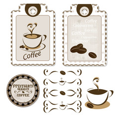 Fototapeta premium coffee labels - caffè etichette ghirigori - premium quality