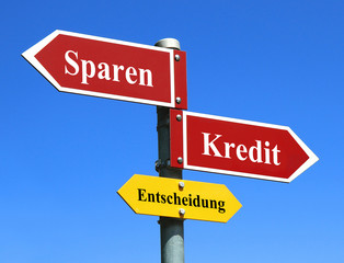 Sparen oder Kredit aufnehmen?