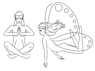 Simple fairy outlines