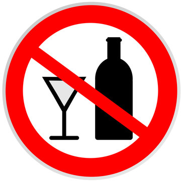 No alcohol or drinking allowed  sign