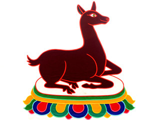 Deer on a white background