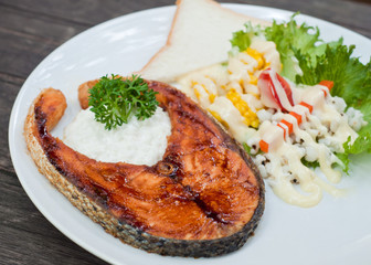 salmon steak