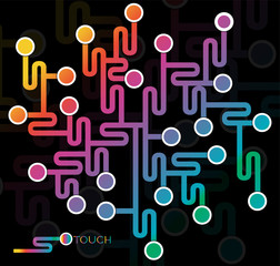 abstract network illustration (social media & technology theme)