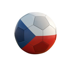 Fototapeta premium czech republic soccer ball isolated on white