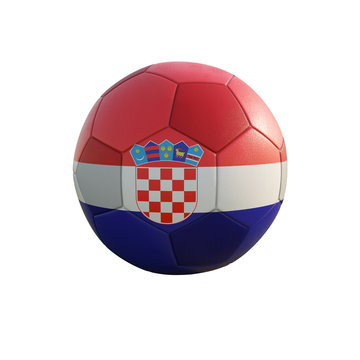 croatia soccer ball isolated on white