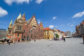 Obraz premium Rathaus - Breslau - Polen