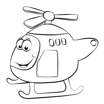 Cartoon helicopter.