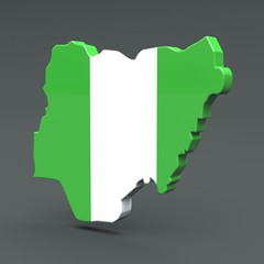 3d Karte Nigeria