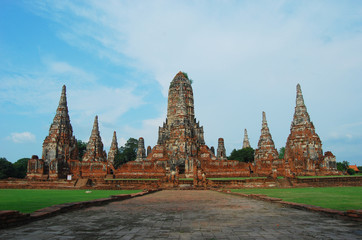 Obraz premium thai ancient temple in Ayuthaya