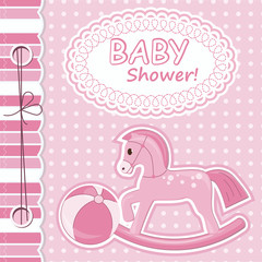 Baby girl scrapbook card