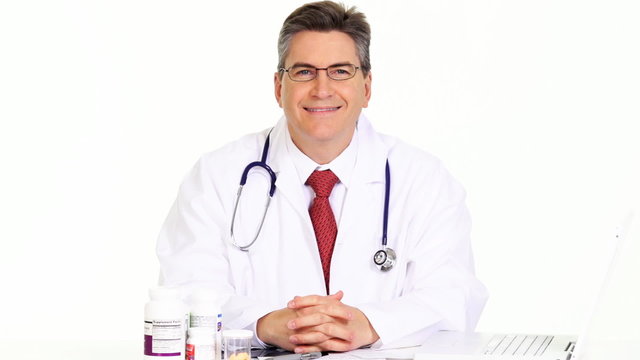 Smiling medical doctor.