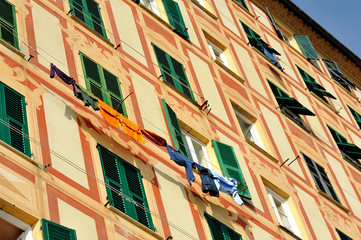 Camogli, Liguria - Tipiche case colorate