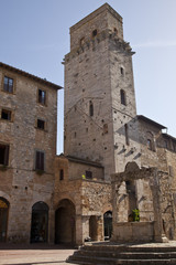 Fototapeta na wymiar Sangimignano, Toscana, Siena, Włochy