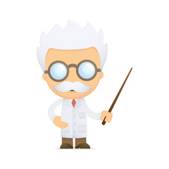 funny cartoon scientist