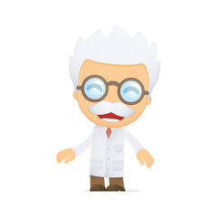 funny cartoon scientist