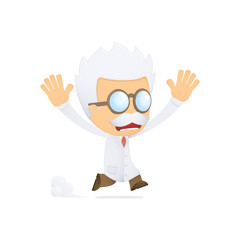 funny cartoon scientist