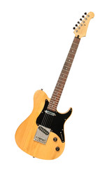 yellow electric guitar