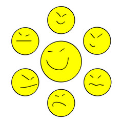 Yellow Asian smiles