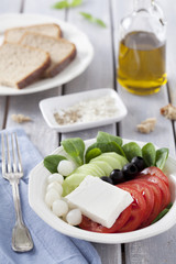 fresh salad and bread