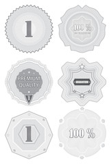 Premium Quality Labels with retro design .