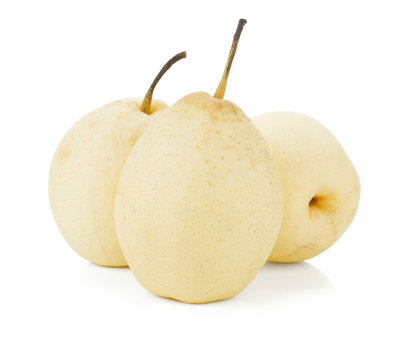 Three white pears