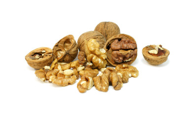 walnut isolated on the white background