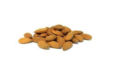 almond nuts isolated on white background