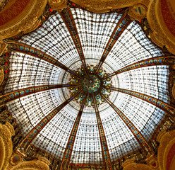 Art nouveau crystal dome