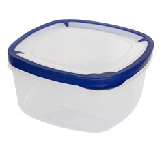 A plastic transparent food container